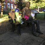 Alan Turnin's statue in central Manchester.