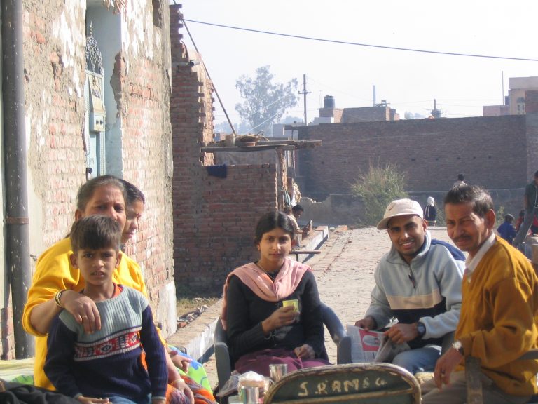 Atul Rana with his family in India